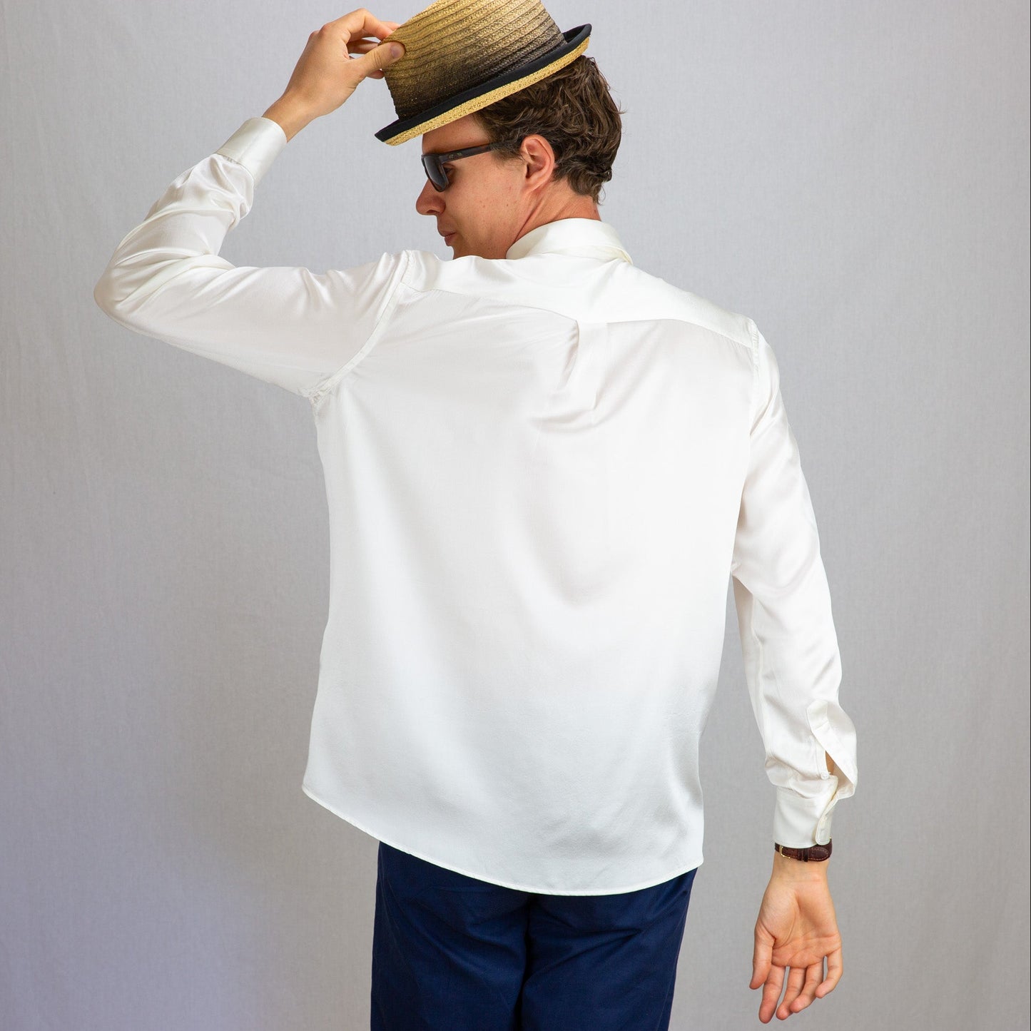 Classic 6A Silk Shirt White
