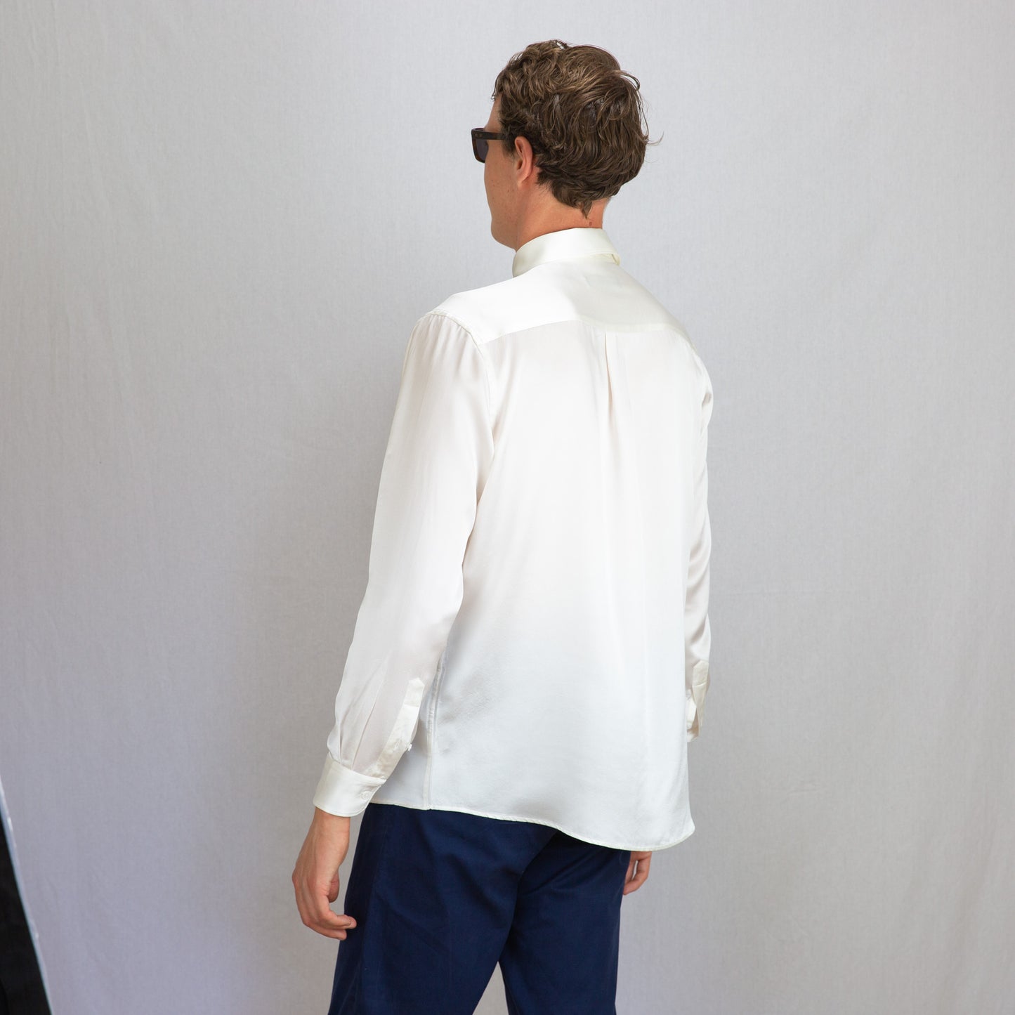 Classic 6A Silk Shirt White