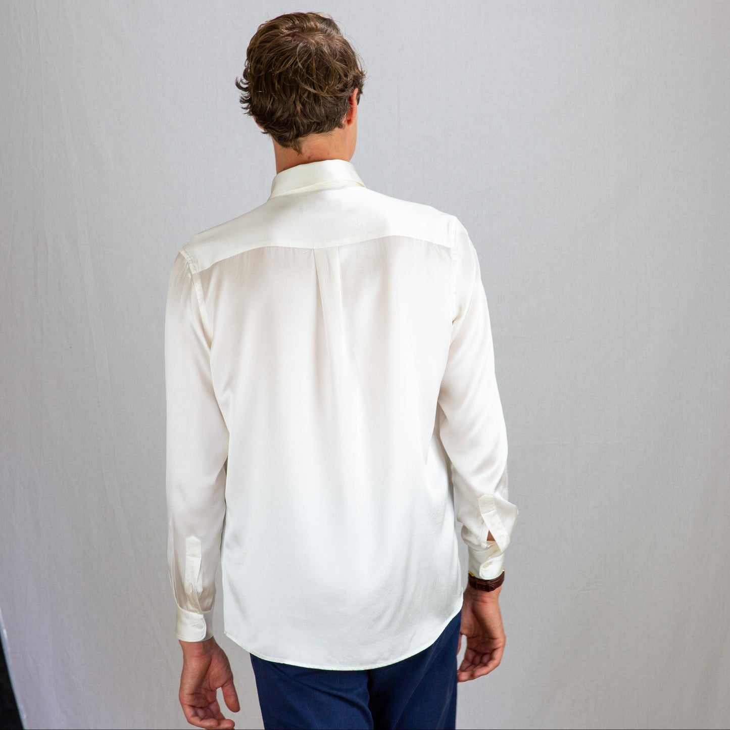 Classic 6A Silk Shirt White