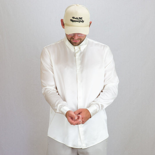 Classic 6A Silk Shirt White